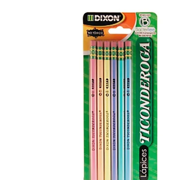 LAPIZ GRAFITO 2 TIC. PASTELES BLISTER C6 PZAS